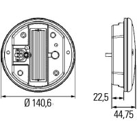 Rückleuchte rechts mit Schlusslicht (LED) 24 V LED HELLA