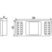 Rückleuchte rechts mit Rückstrahllicht 12 V LED HELLA