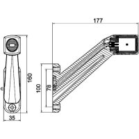Rückleuchte rechts mit Bremslicht 24 V mit Hybridtechnologie P21W HELLA