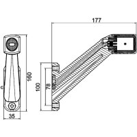 Rückleuchte rechts mit Bremslicht 24 V mit Hybridtechnologie P21W HELLA