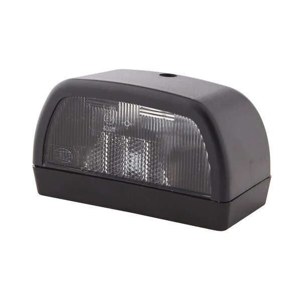 Licence plate light right 12 V R10W halogen crystal clear HELLA