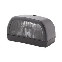 Licence plate light right 12 V R10W halogen crystal clear HELLA