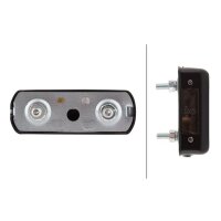 Licence plate lamp left 12 V C5W halogen crystal clear HELLA