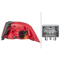 Rückleuchte links 12 V W21W LED HELLA Licht-Expertise passend für VW PASSAT