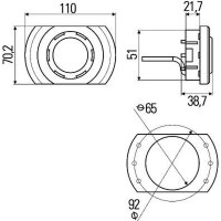 Innenraumleuchte Innenraum 24 V 2,5 W LED glasklar HELLA