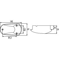 Zusatzblinkleuchte seitlicher Anbau 24 V P21W Halogen gelb (amber) HELLA