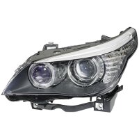 Headlight left 12 V PY21W Bi-Xenon HELLA for BMW 5 Series...