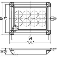 Innenraumleuchte Innenraum 24 V LED glasklar HELLA für FELDBINDER