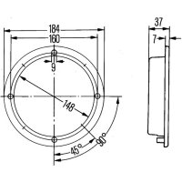 Innenraumleuchte Innenraum 24 V 10 W T4W Halogen glasklar HELLA