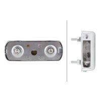 Licence plate lamp left 12 V C5W halogen crystal clear HELLA