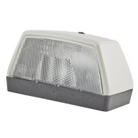 Licence plate lamp left 12 V R10W halogen crystal clear HELLA