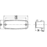 Auxiliary side indicator lamp 24 V P21W bulb amber HELLA