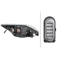 Main headlight left 12 V H7/H1 halogen HELLA for FORD...