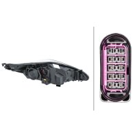Main headlight left 12 V H7/H1 FF HELLA for FORD Fiesta...