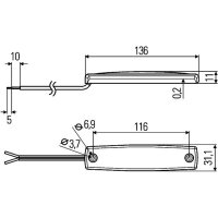 Innenraumleuchte Innenraum 12 V 1,7 W LED glasklar HELLA