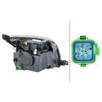 Main headlight left 12 V H4 halogen HELLA for FORD Fusion...