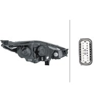 Left main headlight 12 V PY21W Halogen HELLA for FORD...