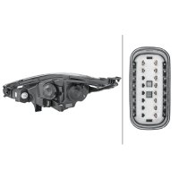 Scheinwerfer rechts Halogen HELLA für FORD FIESTA VI...