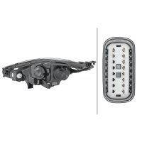 Hauptscheinwerfer rechts 12 V W5W Halogen HELLA für...