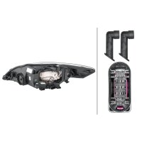 Main headlight right 12 V PY21W Halogen HELLA for FORD...