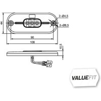 Seitenmarkierungsleuchte rechts 24 V LED HELLA passend...