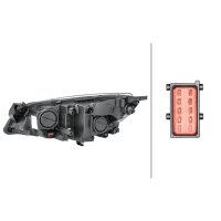Main headlamp right 12 V H7/H7 halogen HELLA for OPEL...