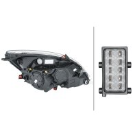 Headlamp left 12 V H7/H1 FF HELLA for OPEL Meriva B-pin,...