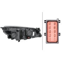 Headlamp left 12 V LED halogen HELLA for OPEL Astra J and...