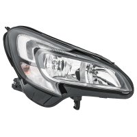 Headlamp right halogen LED HELLA for OPEL CORSA E (X15)
