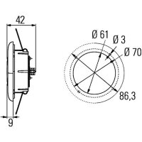 Innenraumleuchte Innenraum 12 V 2 W LED glasklar HELLA
