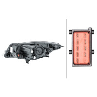 Headlight right 12 V W21W DE HELLA suitable for e.g. OPEL...