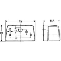 Kennzeichenleuchte 24 V R10W Halogen glasklar HELLA
