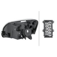 Main headlight right 12 V H4 halogen HELLA for...