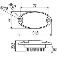 Interior light interior LED HELLA for DOOSAN