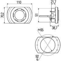 Innenraumleuchte Innenraum 12 V 2,5 W LED glasklar HELLA