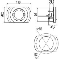 Innenraumleuchte Innenraum 12 V 2,5 W LED glasklar HELLA