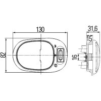 Interior light interior halogen HELLA for MASSEY FERGUSON...