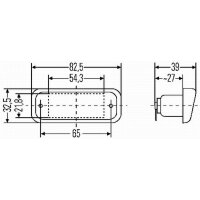 Kennzeichenleuchte außen 12 V C5W Halogen glasklar...