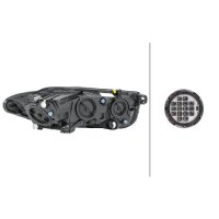 Main headlight left H15 FF HELLA for JAGUAR XE and others