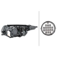 Main headlamp right 12 V PSY24W Bi-Xenon HELLA for LAND...