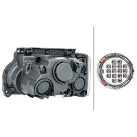 Main headlamp right 12 V PY21W Bi-Xenon HELLA for LAND...