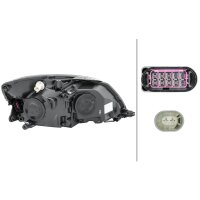 Main headlamp left 12 V H7/H7 halogen HELLA for SKODA...