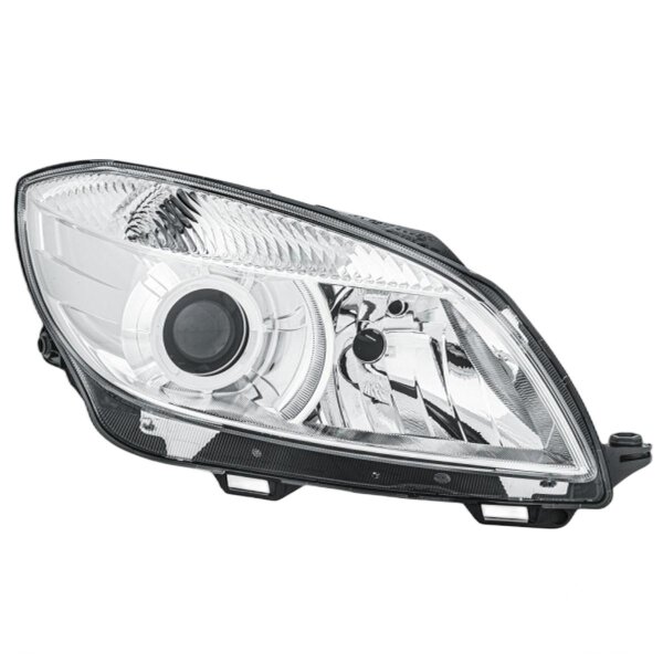 Main headlamp right 12 V H7/H7 FF HELLA for SKODA Fabia II and others