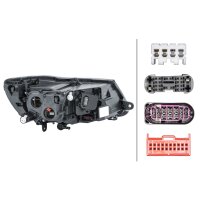 Left main headlight 12 V D3S/H7 Bi-Xenon HELLA for SKODA...