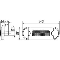 Sill light 24 V LED crystal clear white HELLA