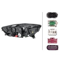 Headlight right 12 V PSY24W LED HELLA suitable for e.g. AUDI A6
