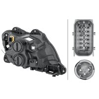 Main headlamp left 24 V H7/H1 halogen HELLA