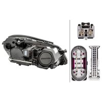 Left main headlight 12 V LED halogen HELLA for...