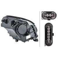 Left main headlight 12 V H7/H7 halogen HELLA for...