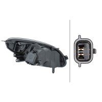 Headlight left 12 V PY21W FF HELLA suitable for RENAULT TWINGO
